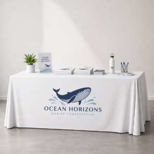 Custom Tablecloth at a tradeshow