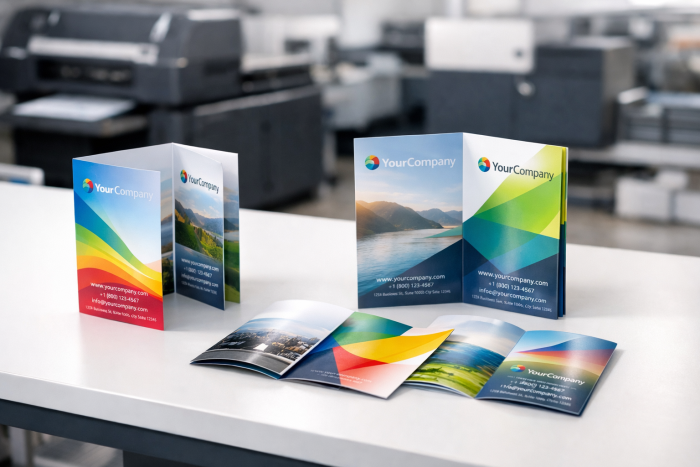 Brochures on display