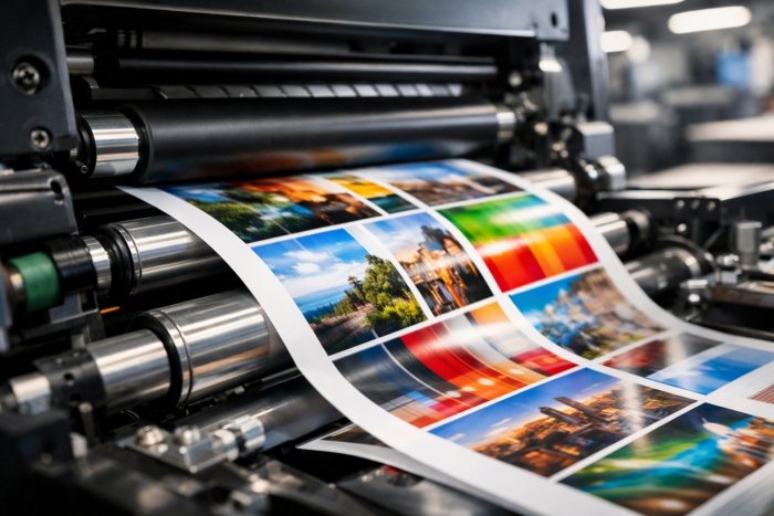 brochures on printing press