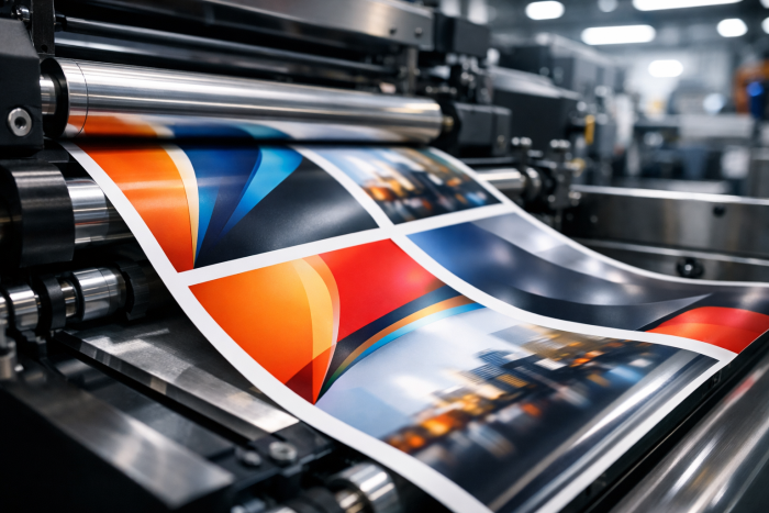 Presentation Folders on the printing press