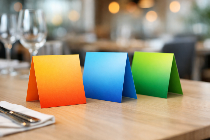 Tent Cards on a desk - generic