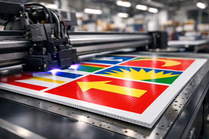 lawn signs being printed