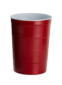 red steel cup